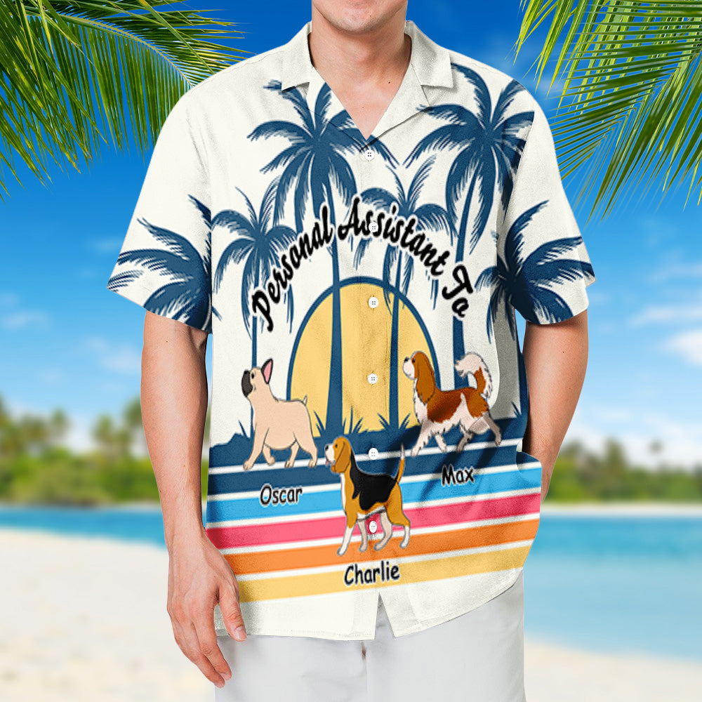 Customizable Dog Personal Assistant Hawaiian Shirt - Perfect Gift for Pet Lovers