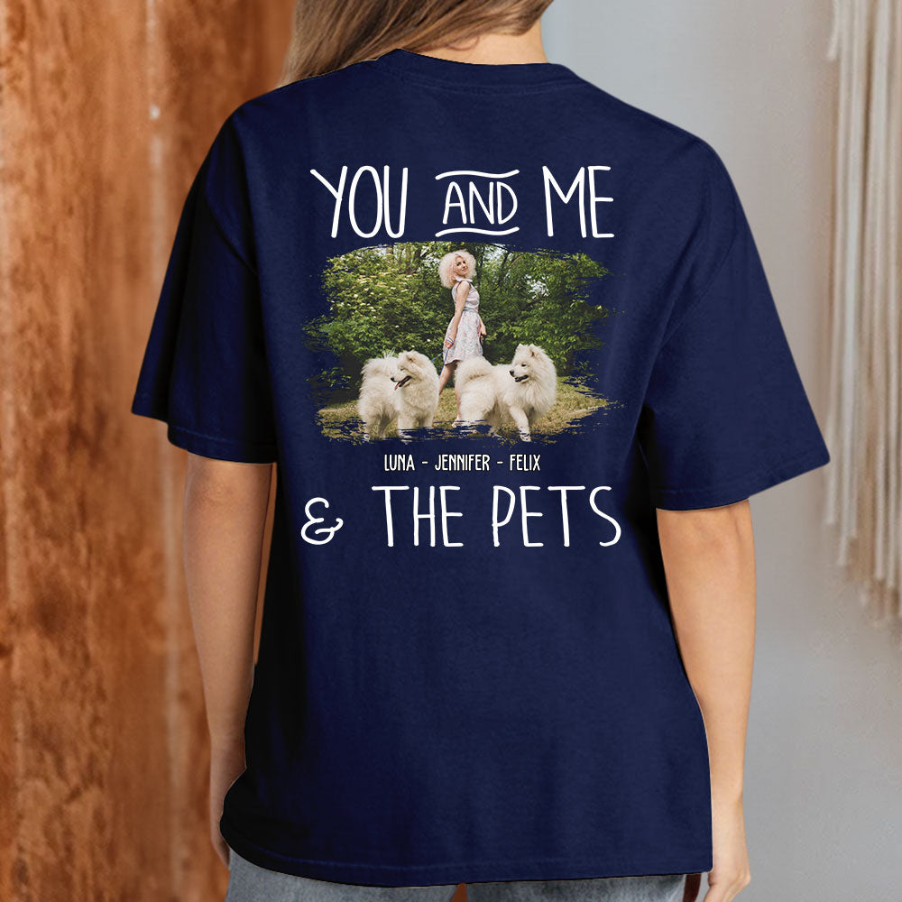 Customizable You & Me Dogs Photo Unisex T-shirt - Ideal Gift for Pet Lovers