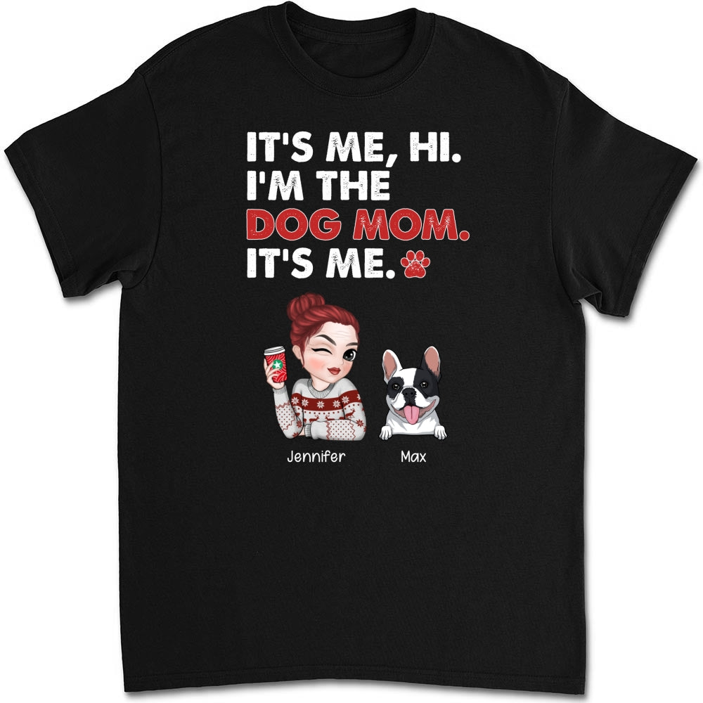 Personalized Custom Unisex 'Dog Mom Says Hi' T-shirt - Ideal Gift for Pet Lovers