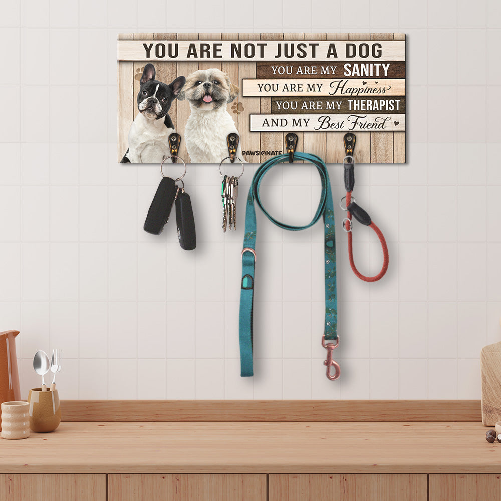 You Are Just Not A Dog - Unique Personalized Custom Wooden Key Holder for Pet Lovers