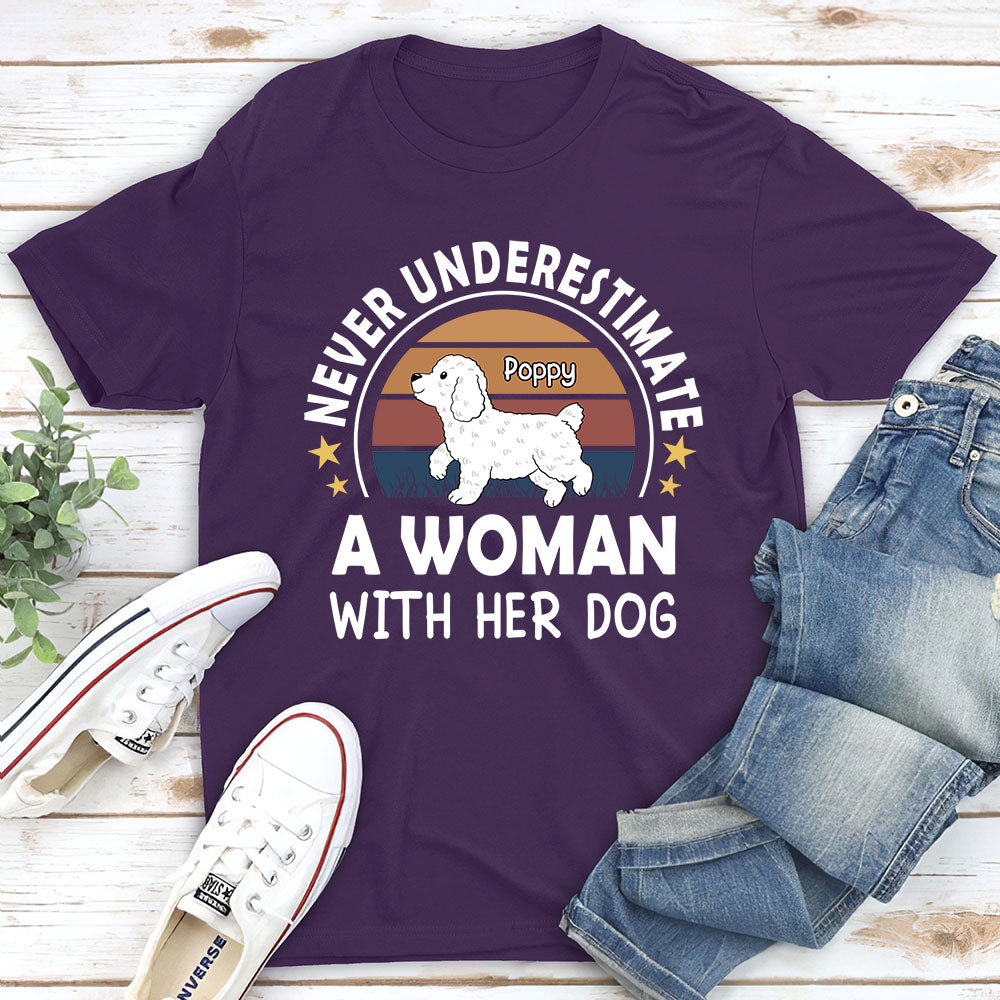 Personalized Unisex 'Woman With Dogs' T-shirt - Ideal Gift for Pet Lovers