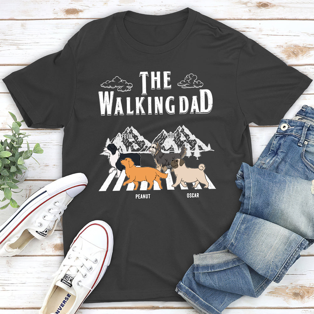 Personalized The Walking Dad Unisex T-shirt - Ideal Gift for Pet Lovers