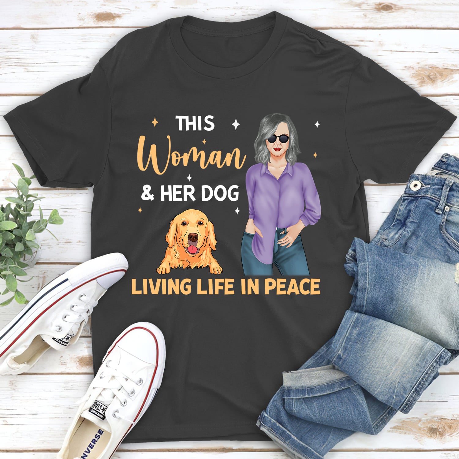 Peaceful Life - Personalized Custom Unisex Pet Lover T-shirt