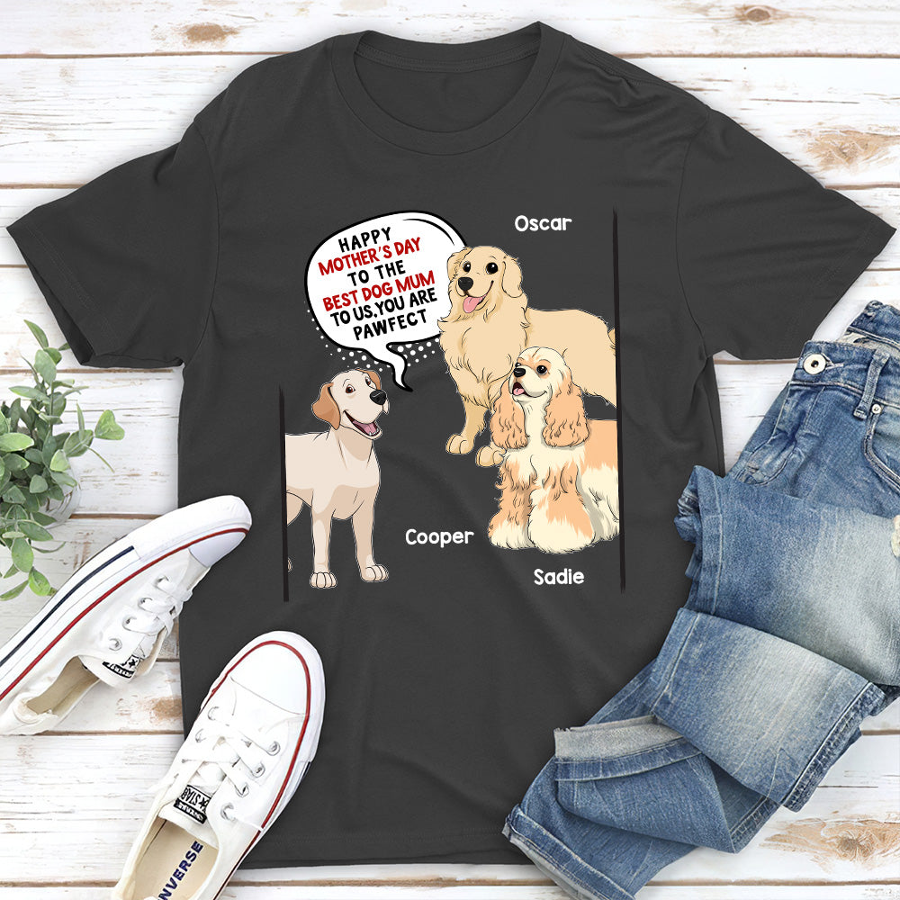 Pawfect Customizable Unisex Dog Mom T-shirt - Ideal Gift for Pet Lovers