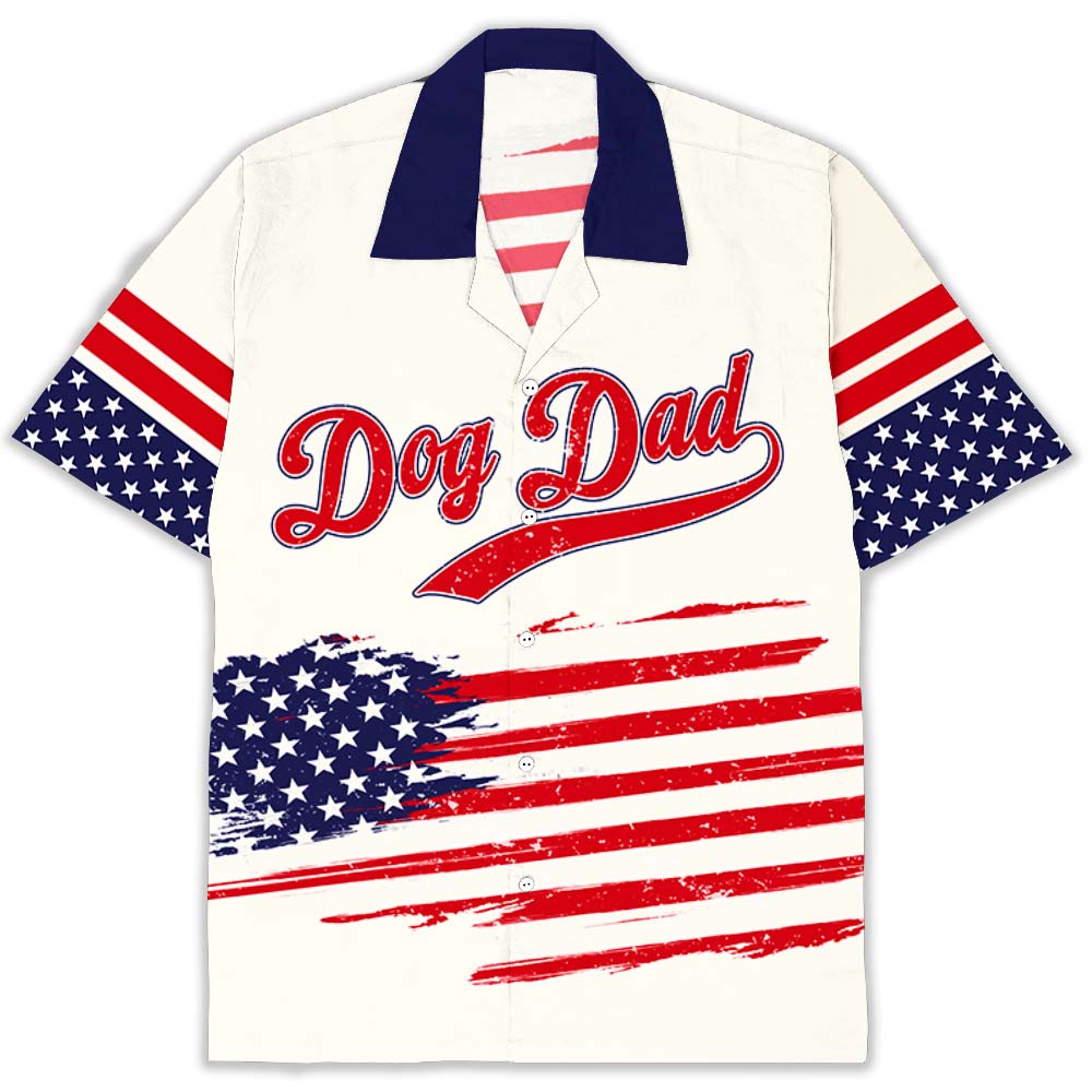 Best Dog Dad Ever - Customizable Personalized Hawaiian Shirt for Pet Lovers