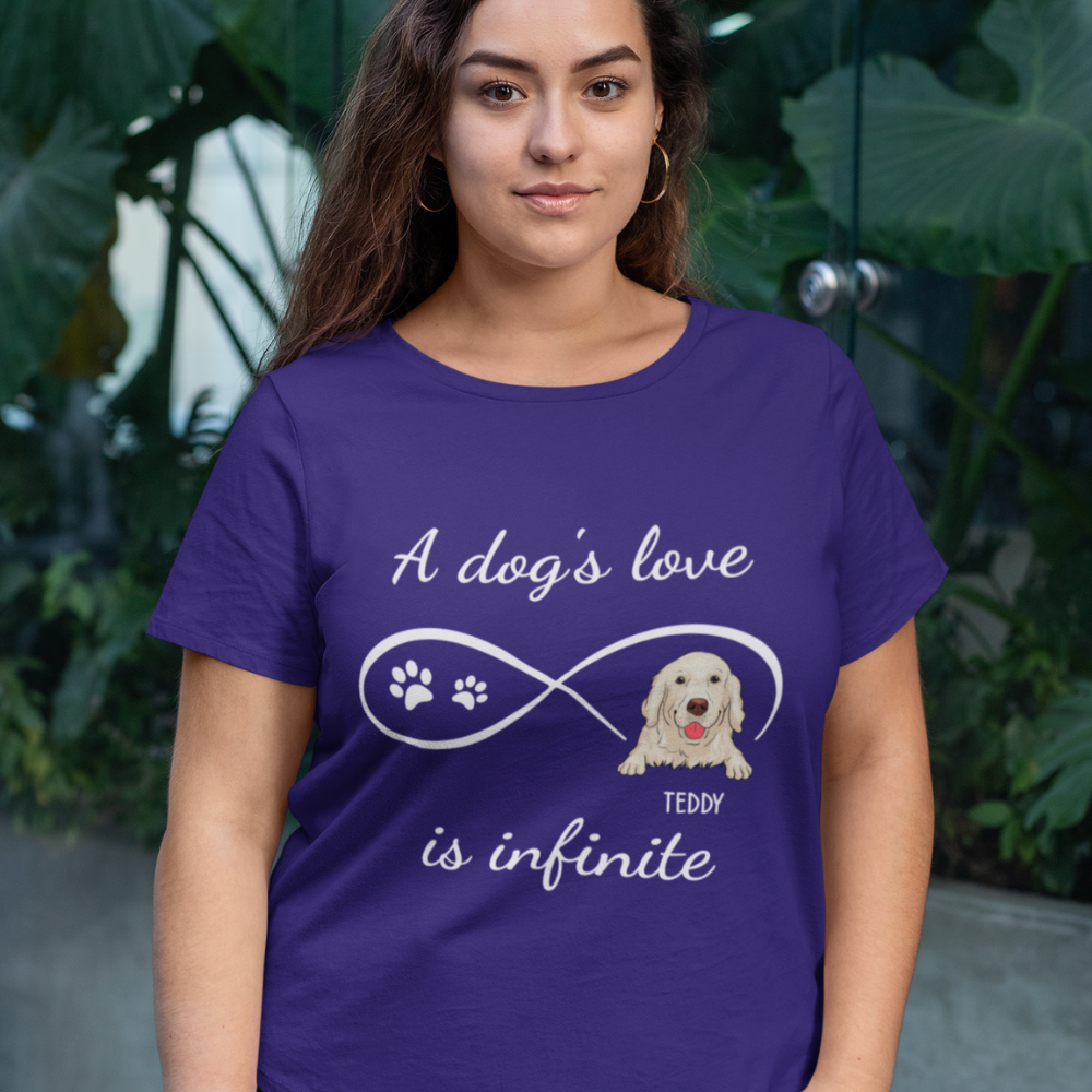 Dog's Infinite Love 2 - Customizable Unisex Personalized T - shirt for Pet Lovers