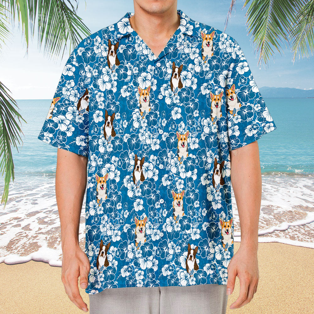Personalized Tropical Hibiscus Hawaiian Shirt - Ideal Gift for Pet Lovers