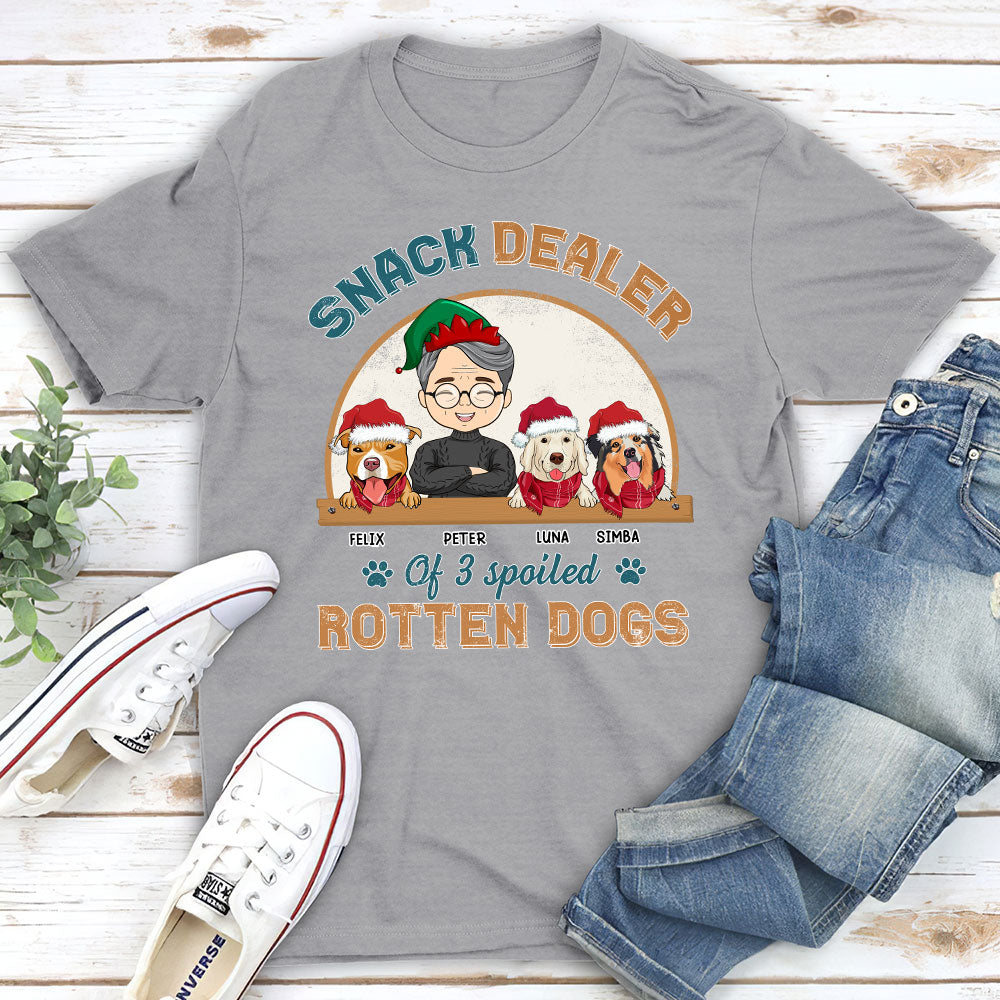 Personalized Unisex Dog Snack Dealer T-shirt - Ideal Gift for Pet Lovers