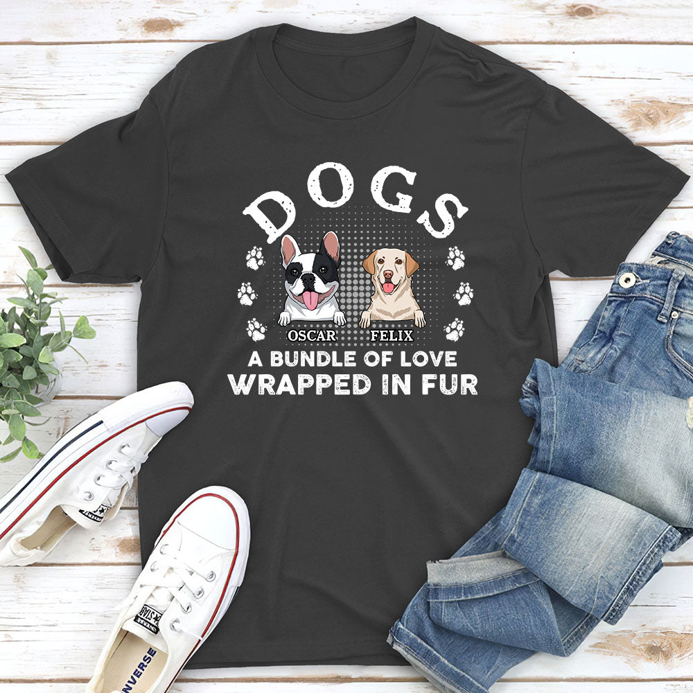 Fur - Wrapped Personalized Custom Unisex T - shirt: Ideal Gift for Pet Lovers