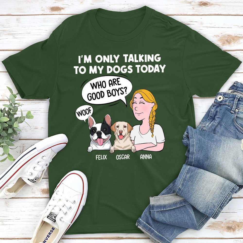 Personalized Talking To My Dog Unisex T-shirt - Ideal Gift for Pet Lovers