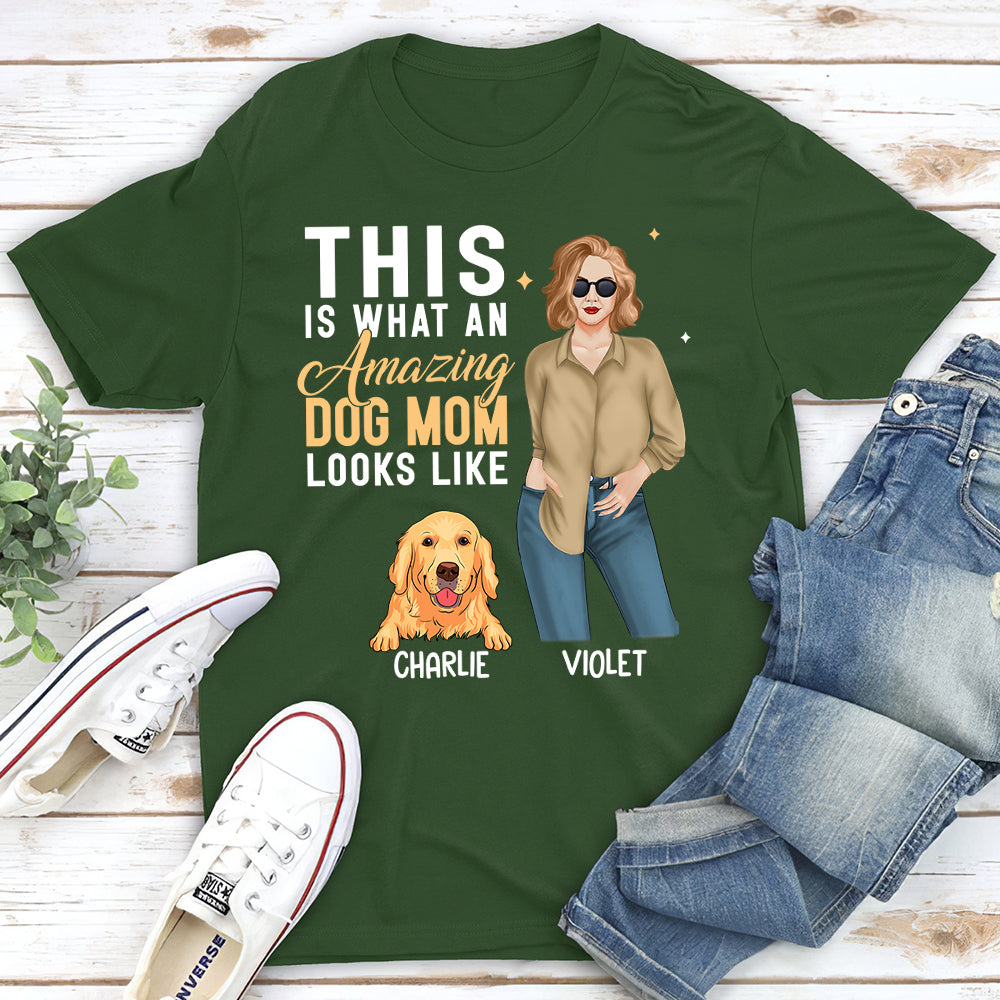 Personalized Unisex 'Amazing Dog Mom' T-shirt - Ideal Gift for Pet Lovers
