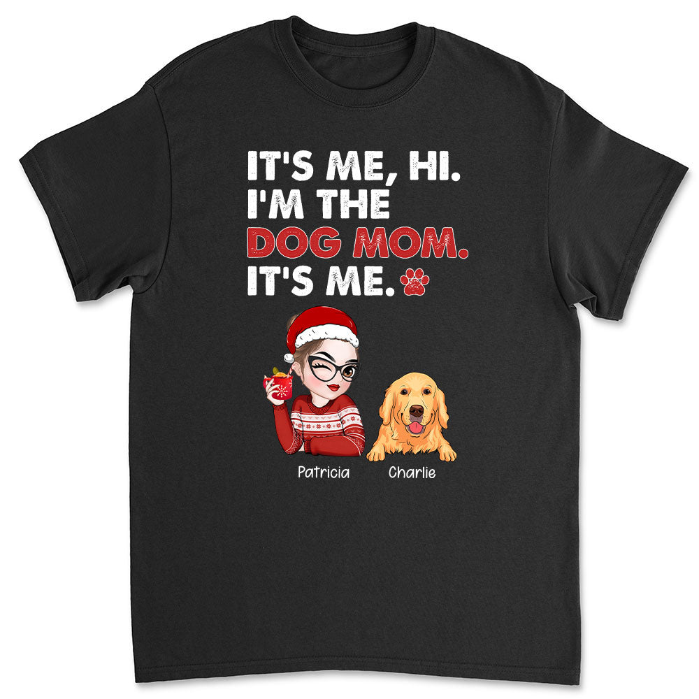 Personalized Custom Unisex 'Dog Mom Says Hi' T-shirt - Ideal Gift for Pet Lovers