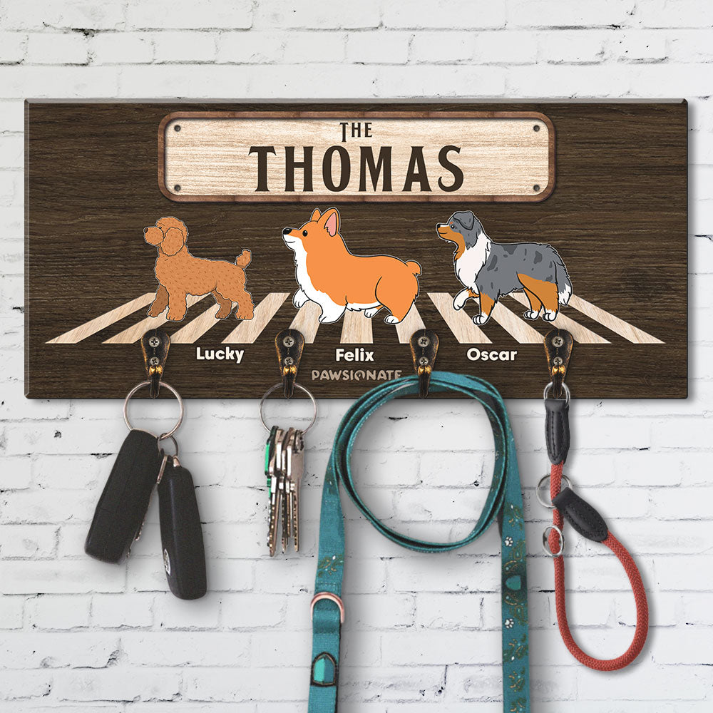 Pet Family Personalized Customizable Wooden Key Holder - Ideal Gift for Pet Lovers