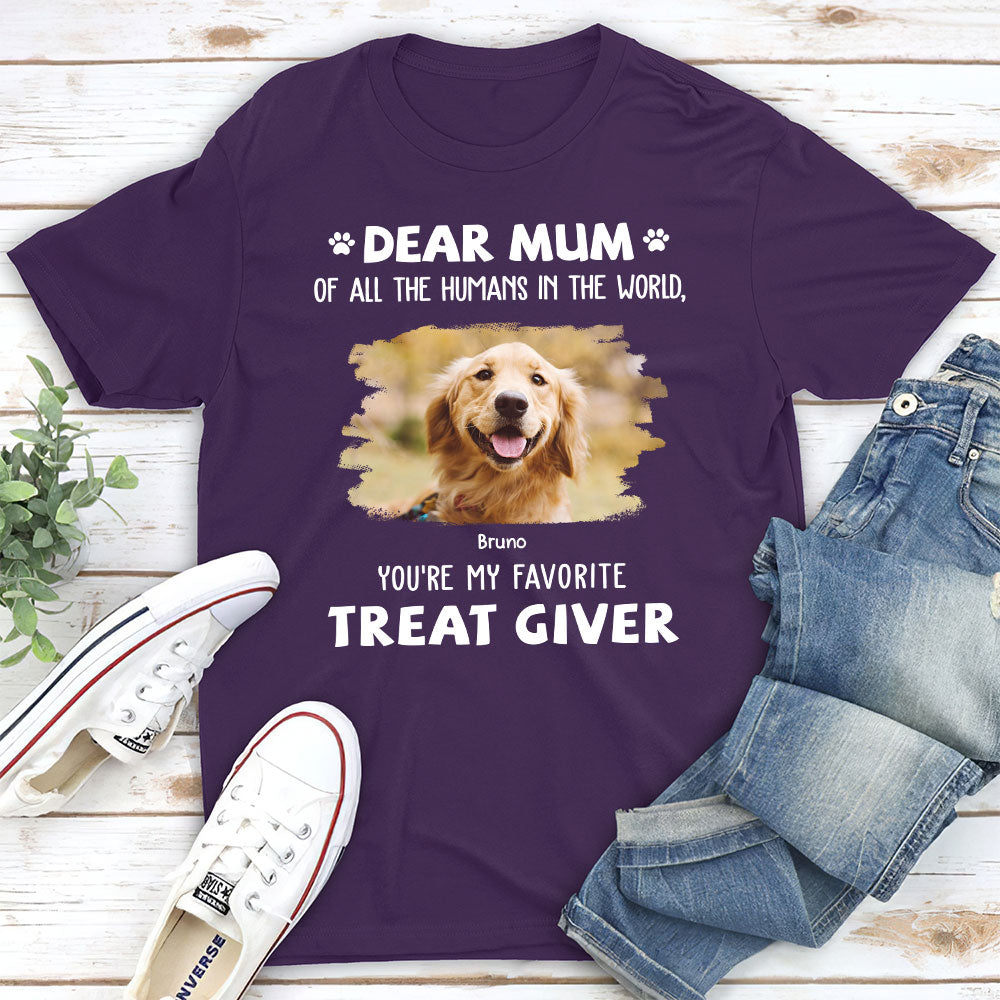 Personalized Unisex Favorite Treat Giver Pet Lover T-shirt