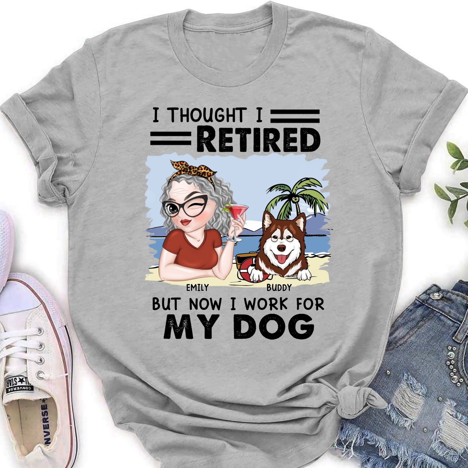 Customizable Personalized Women's T-Shirt for Dog Lovers