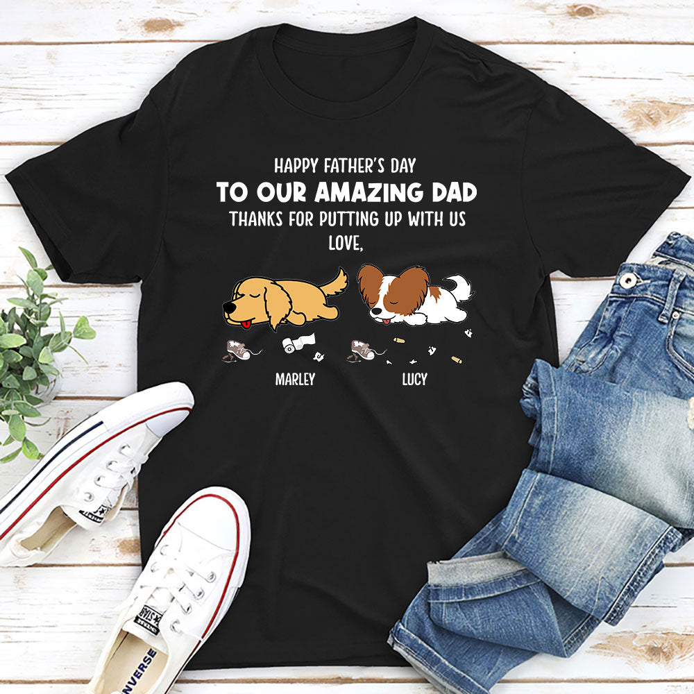Personalized Dog Tribute Unisex T-shirt - Thanks for Dad 3