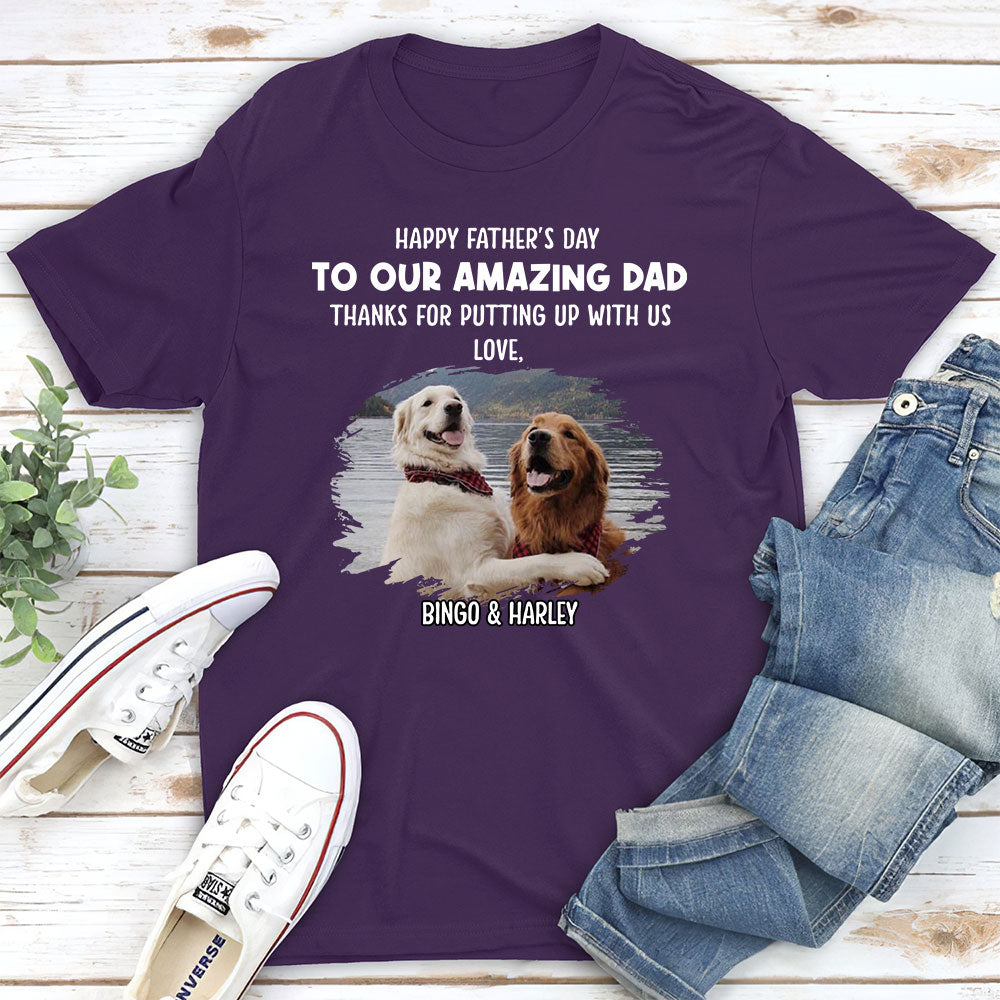 Personalized Dog Tribute Unisex T-shirt - Thanks for Dad 3