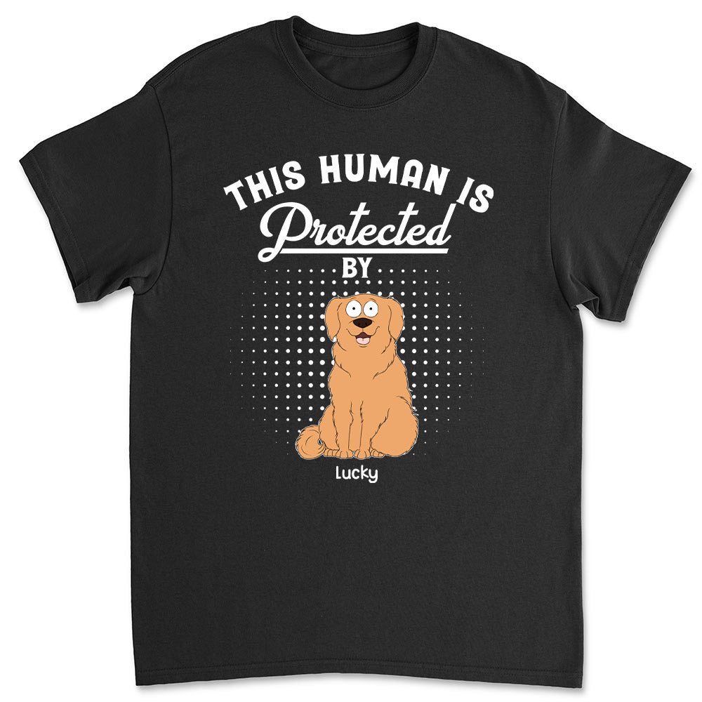 Customizable Unisex 'Protected By My Pet' T-shirt - Ideal Gift for Pet Lovers