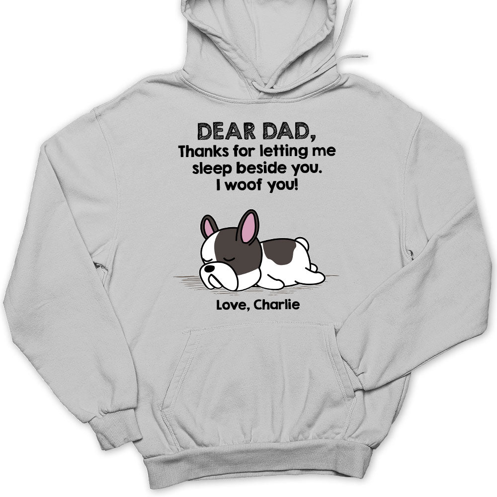 Personalized Custom Sleep Beside Dog 2 Hoodie - Ideal Gift for Pet Lovers