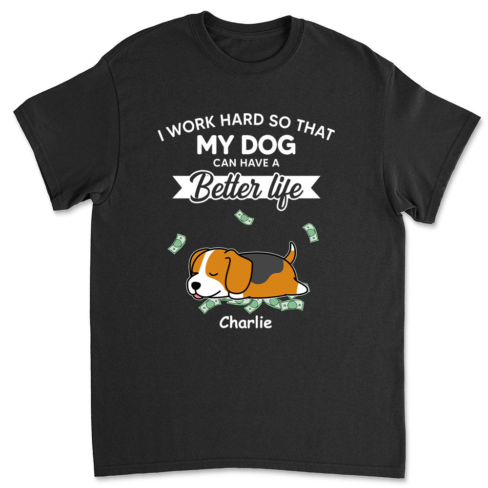 Personalized Unisex 'Work Hard For My Baby' T-shirt - Ideal Gift for Pet Lovers