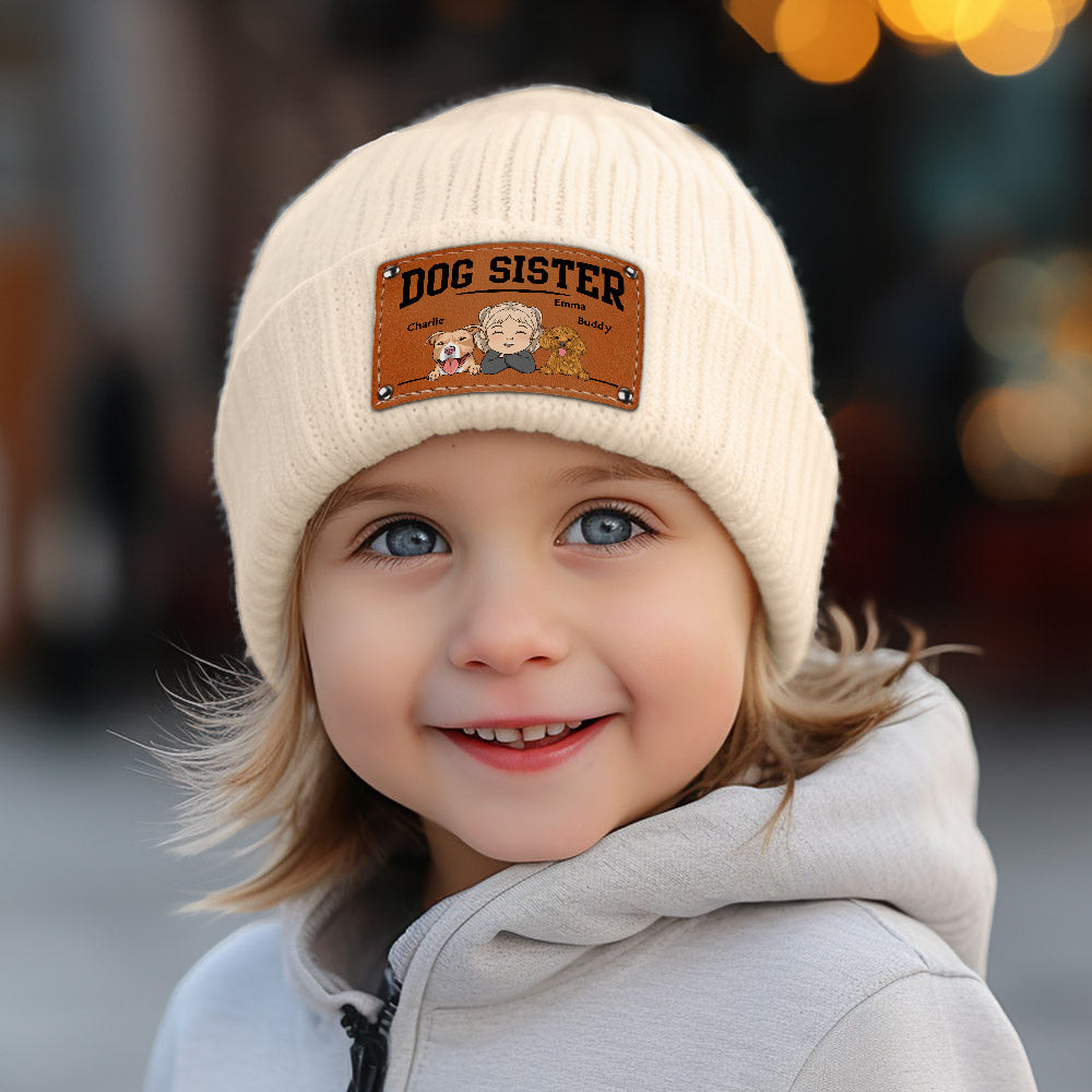 Dog Sister - Customizable Personalized Baby Beanie for Fall and Winter