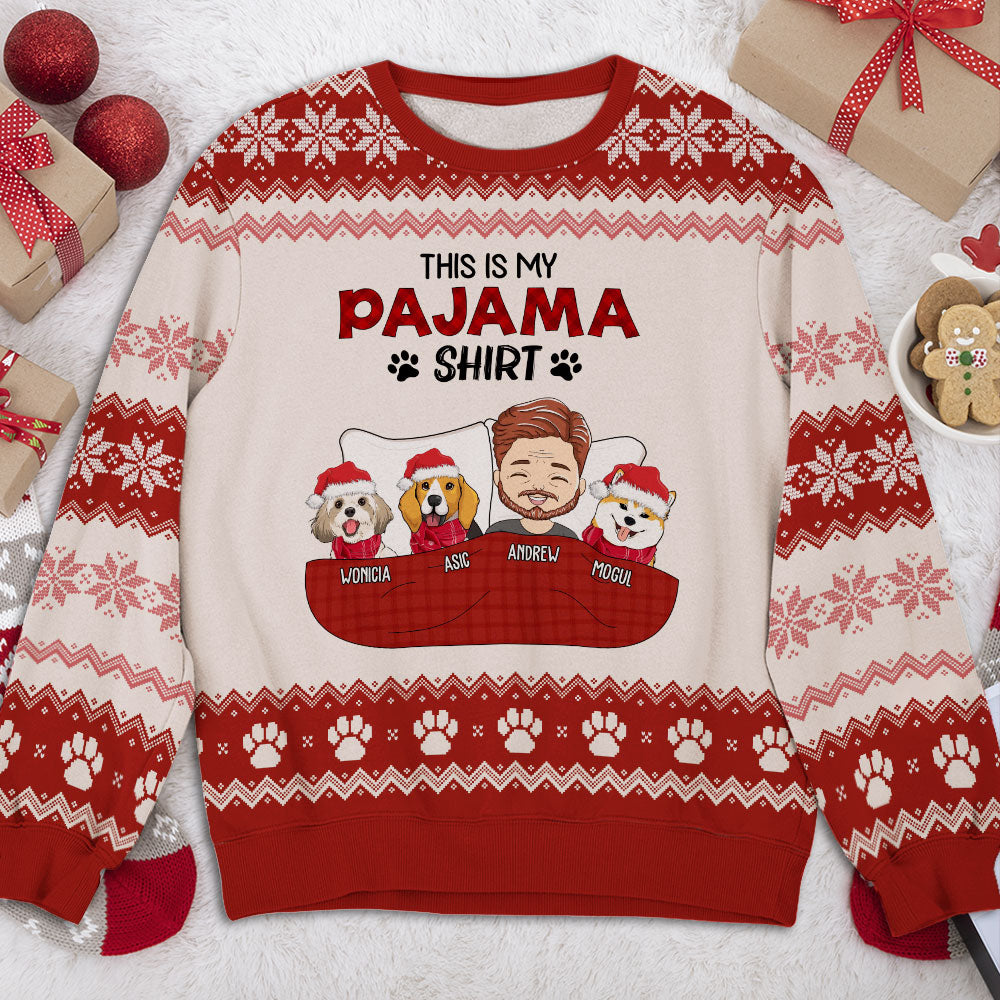 Customizable Pawjama All-Over-Print Personalized Sweatshirt - Ideal Gift for Pet Lovers
