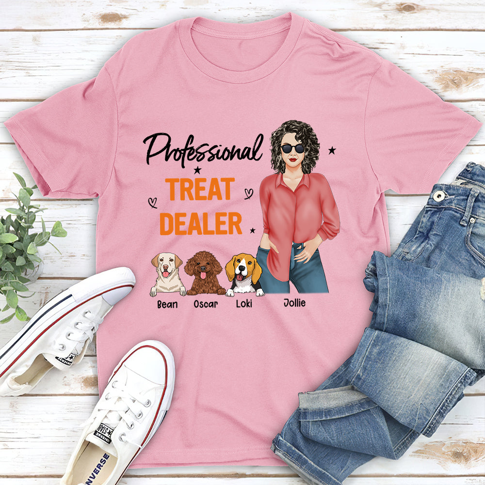 Dog Treat Dealer Personalized Custom Unisex T-shirt - Ideal Gift for Pet Lovers