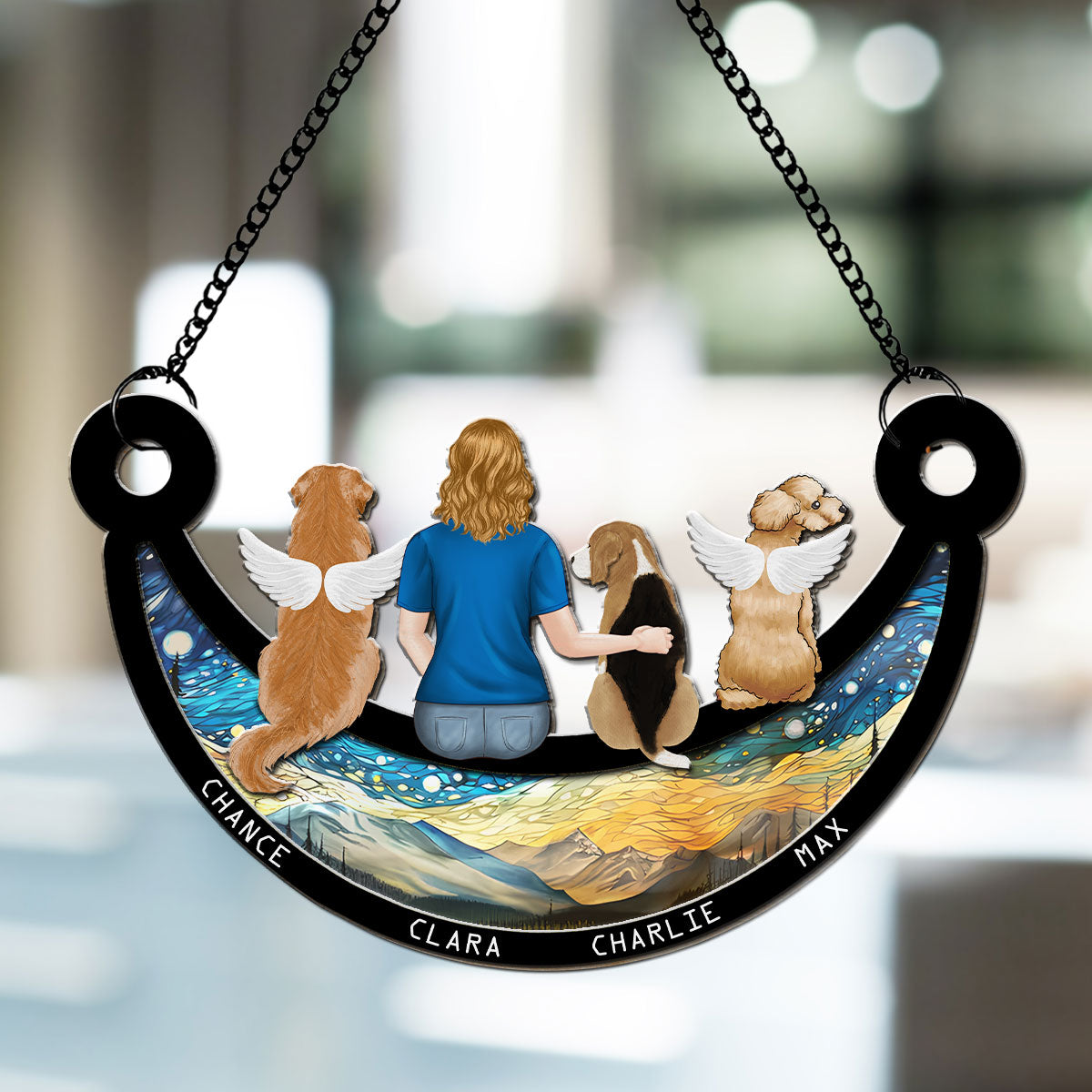 Personalized Custom 'A Girl And Her Dog' Suncatcher - Ideal Home Decor & Gift