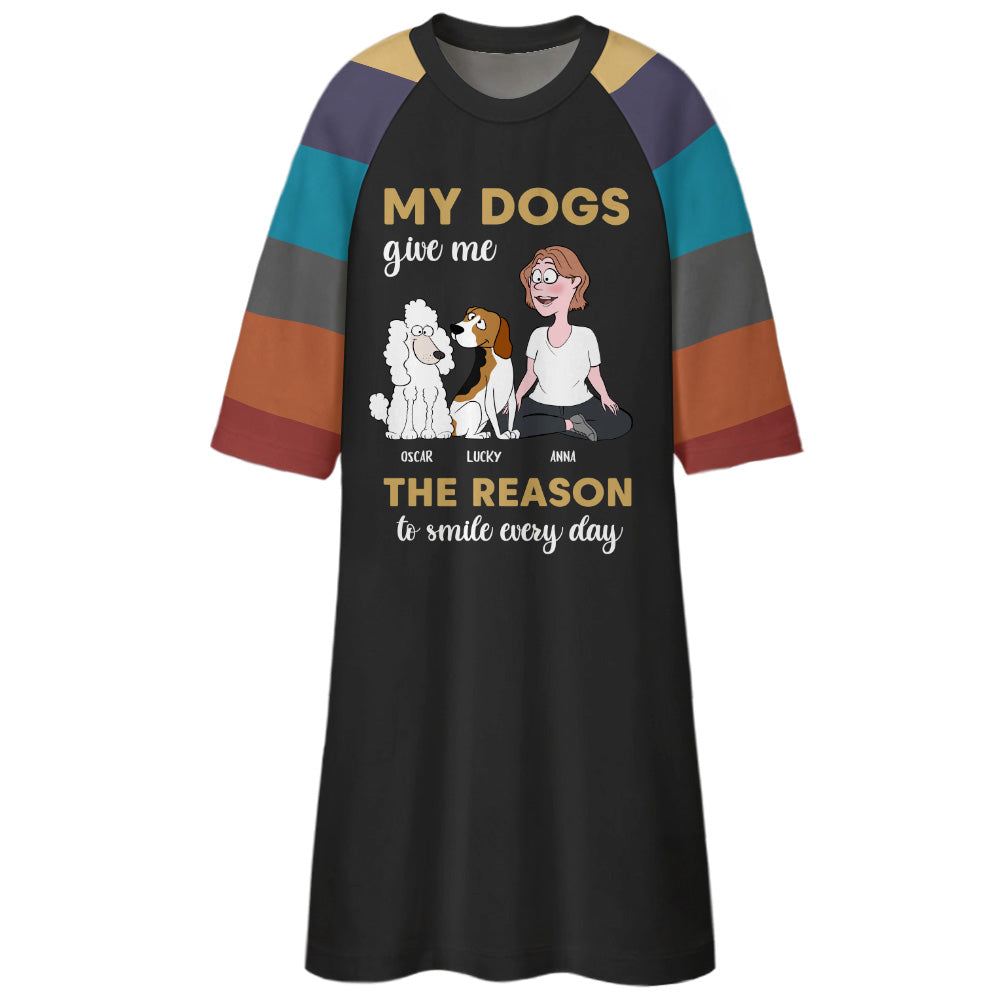 Personalized 3/4 Sleeve Custom Dress - The Perfect Reason to Smile