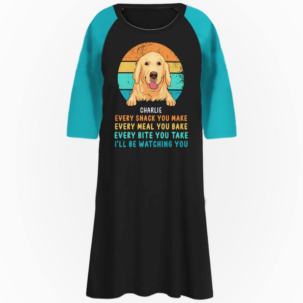 Personalized 3/4 Sleeve Dog Mom Dress - Stand Out Everywhere