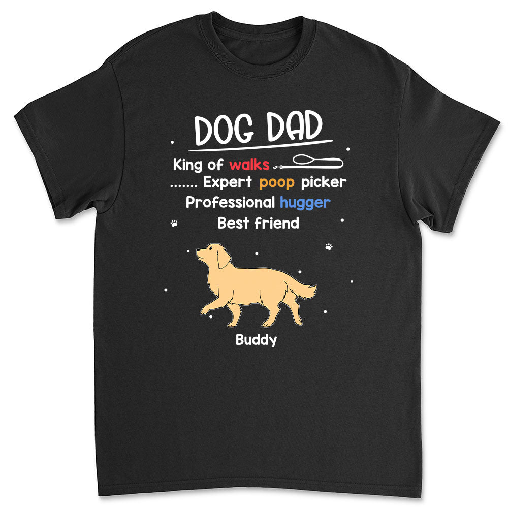 Personalized Custom Unisex Dog Dad T-shirt - Ideal Gift for Pet Lovers
