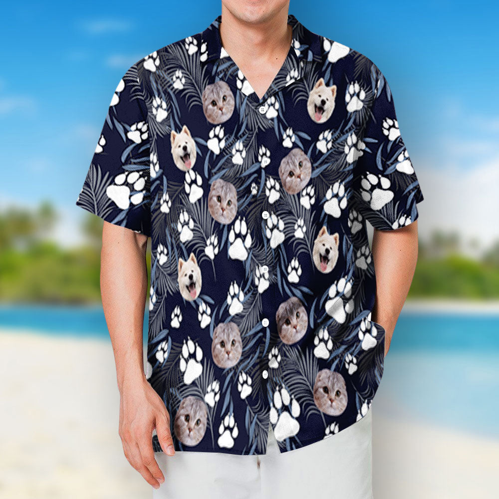 Colorful Paws - Exclusive Personalized Custom Hawaiian Shirt for Pet Lovers