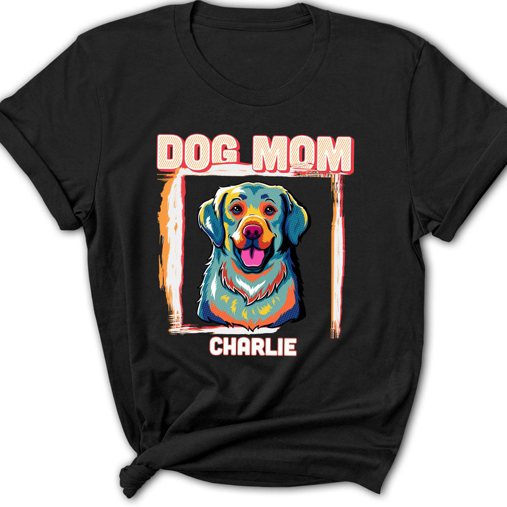Personalized Pop Art Cool Dad/Mom Women's T-shirt - Ideal Gift for Pet Lovers
