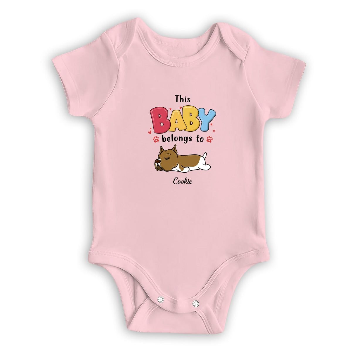 Personalized 'This Baby Belongs To Dogs' Custom Baby Onesie - Ideal for Newborns