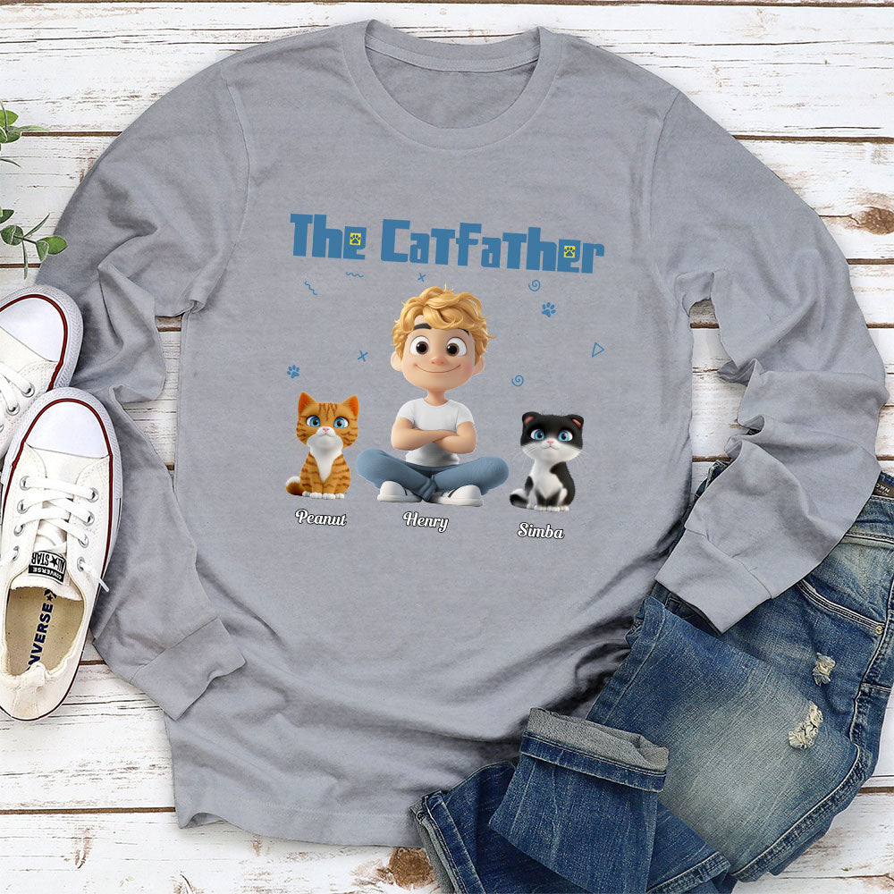 The Catfather - Personalized Custom Long Sleeve Pet Lover T-Shirt