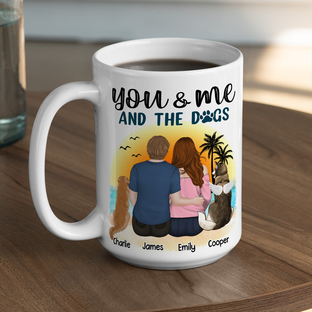 Personalized Couple & Dogs Custom Coffee Mug - Ideal Gift for Loved Ones