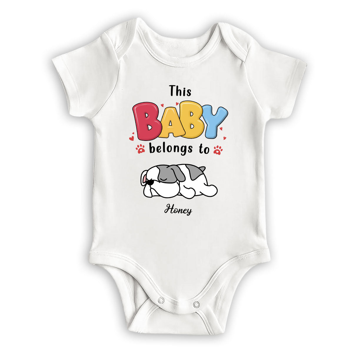 Personalized 'This Baby Belongs To Dogs' Custom Baby Onesie - Ideal for Newborns