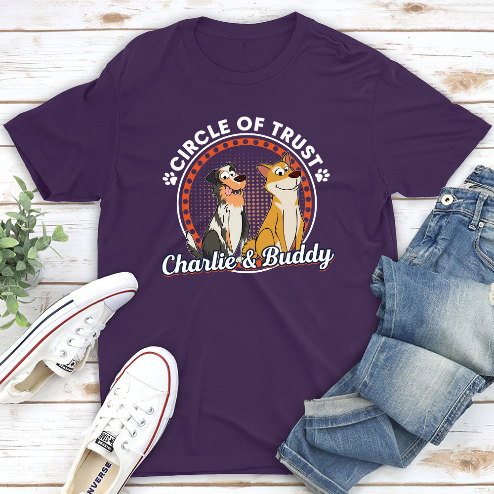 Customizable Unisex Circle Of Trust Personalized T-shirt - Ideal Gift for Pet Lovers