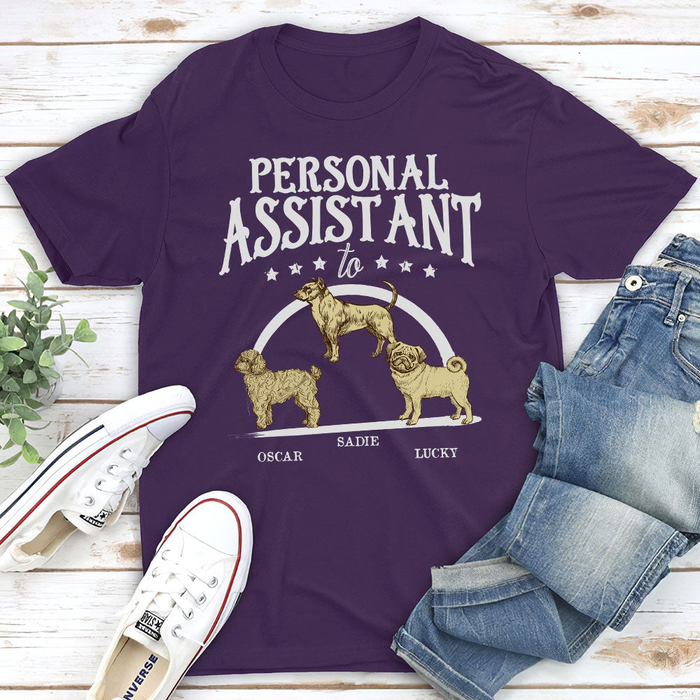 Personalized Dog Personal Assistant Unisex T - shirt: Ideal Gift for Pet Lovers