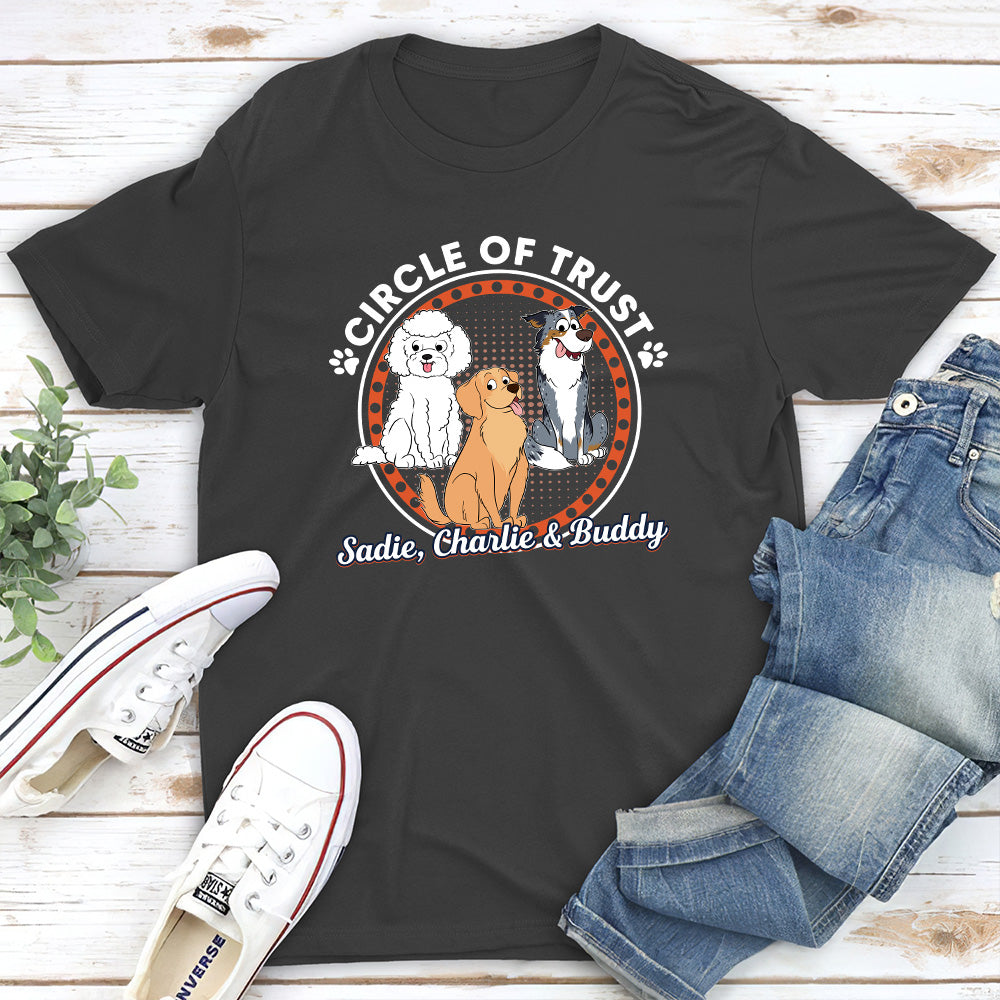 Customizable Unisex Circle Of Trust Personalized T-shirt - Ideal Gift for Pet Lovers