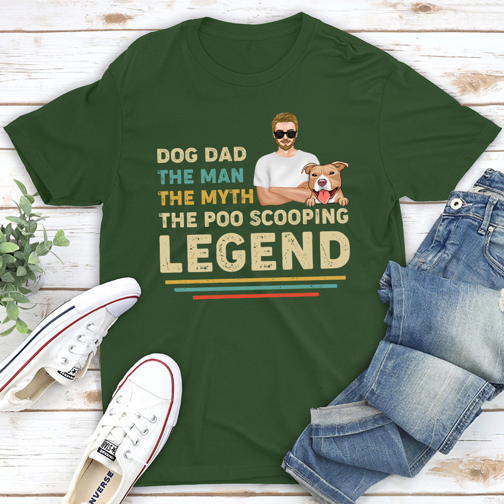 Personalized Dog Dad Legend Retro Unisex T - Shirt: Ideal Gift for Pet Lovers