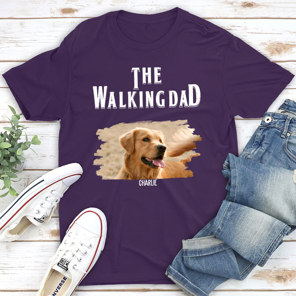 Personalized The Walking Dad Unisex T-shirt - Ideal Gift for Pet Lovers