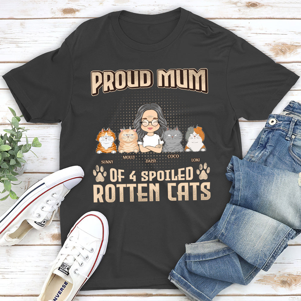Customizable Unisex T-shirt: Proud Parent of Spoiled Cats