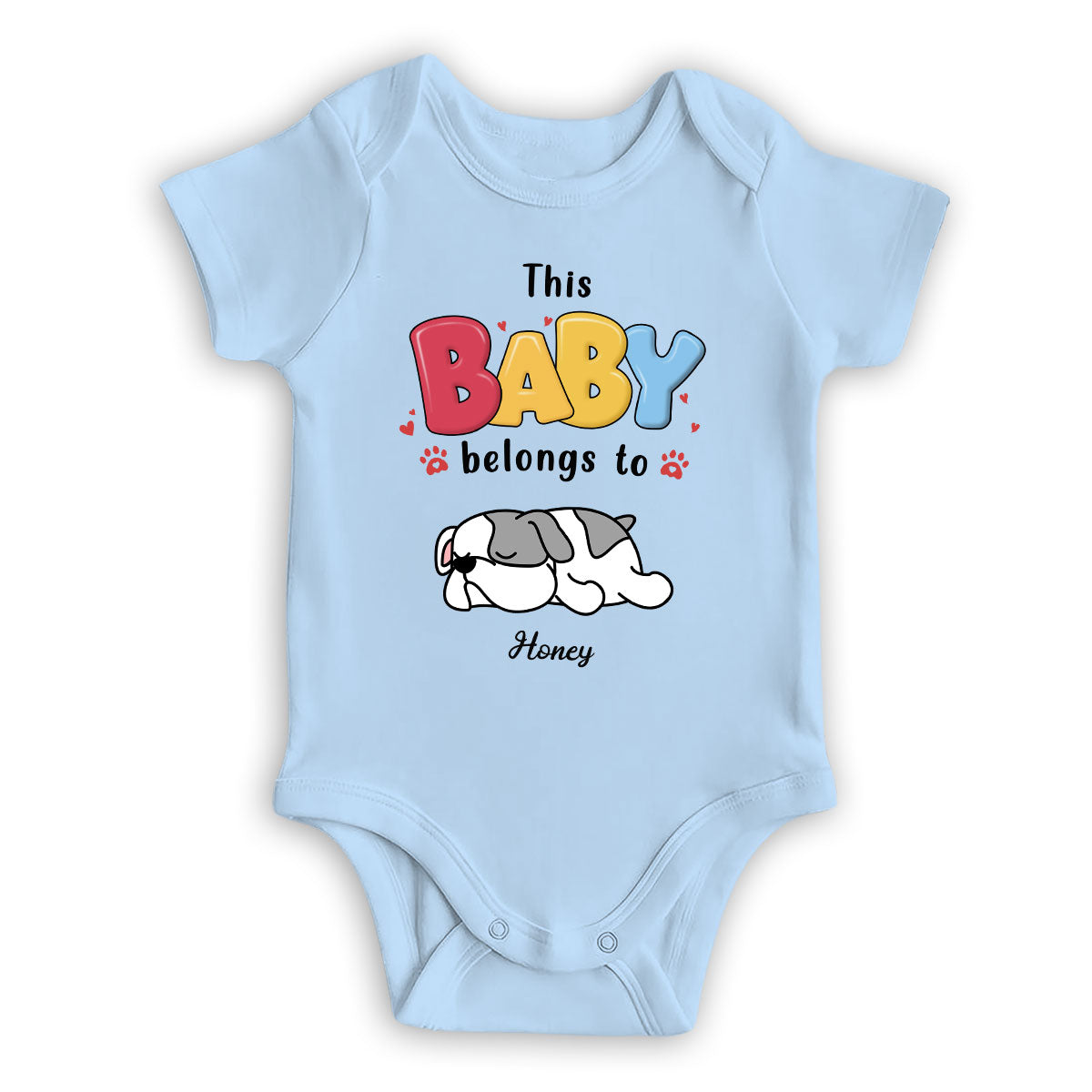Personalized 'This Baby Belongs To Dogs' Custom Baby Onesie - Ideal for Newborns