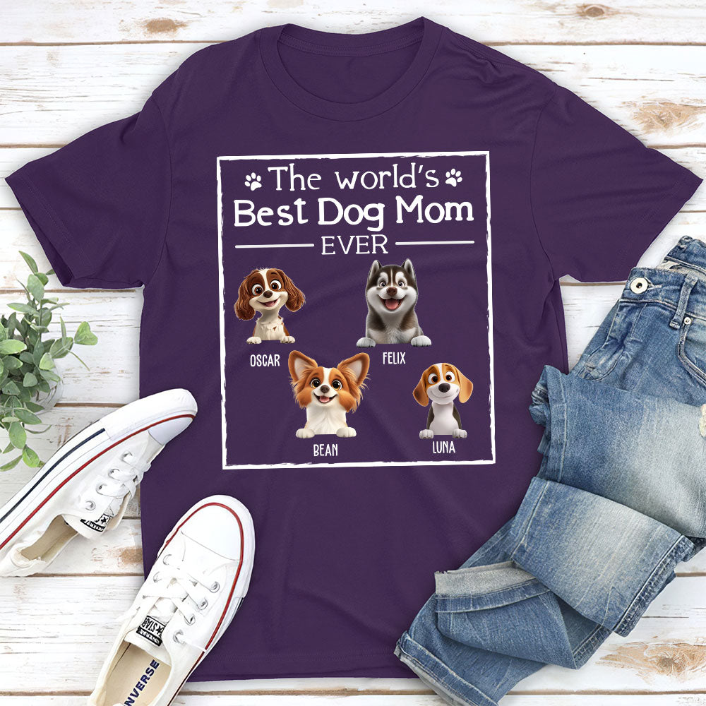 Best Personalized Unisex 'Dog Mom Ever' T-shirt for Pet Lovers