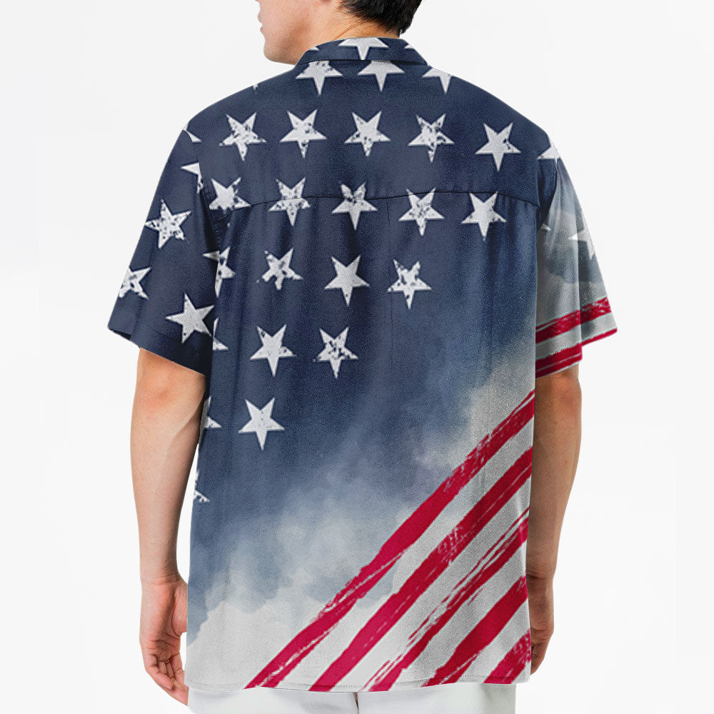 Personalized American Flag Dog Hawaiian Shirt - Ideal Gift for Pet Lovers