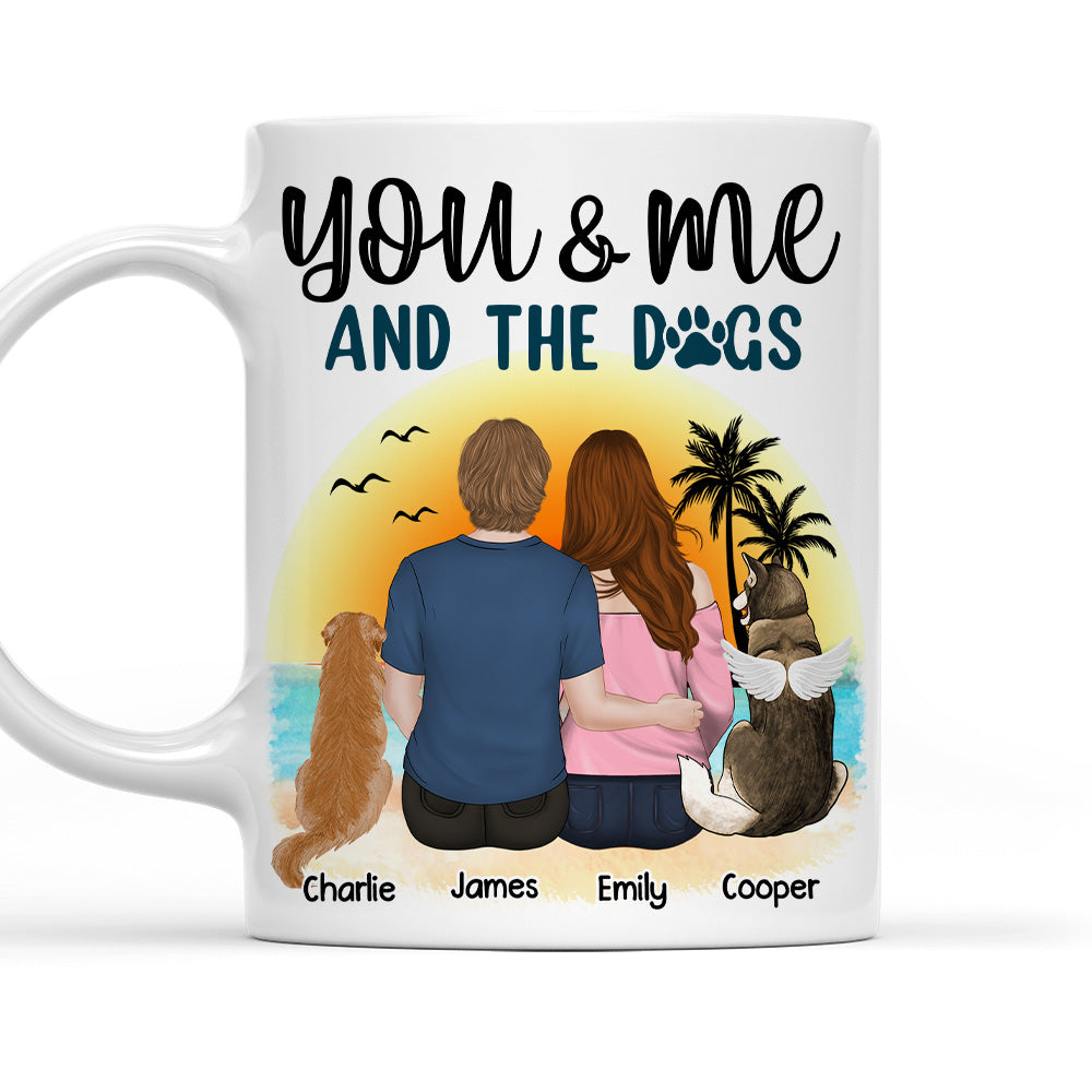 Personalized Couple & Dogs Custom Coffee Mug - Ideal Gift for Loved Ones