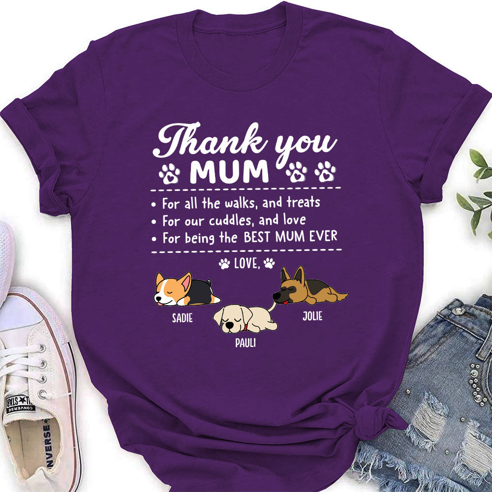 Personalized 'Thanks Mom' Custom Women's T-shirt - Ideal for Pet Lovers