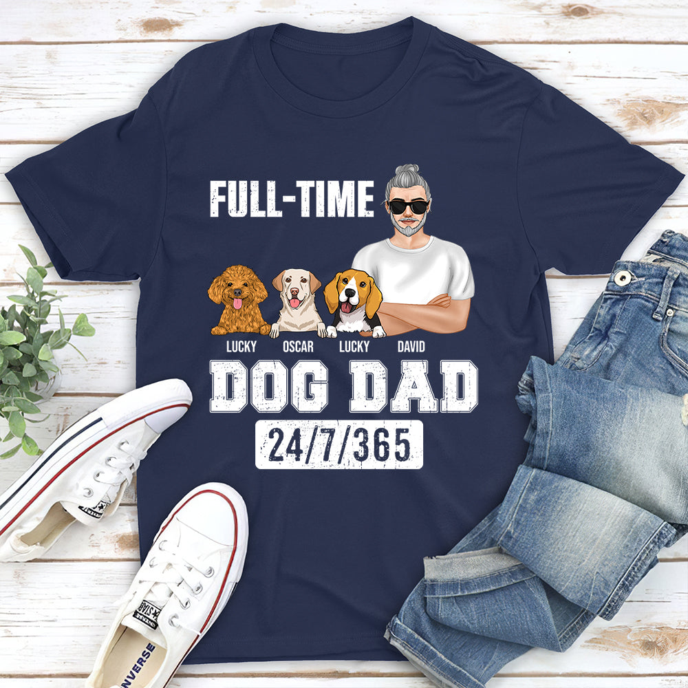 Personalized Unisex Full - time Dad T - shirt: Ideal Gift for Pet Lovers