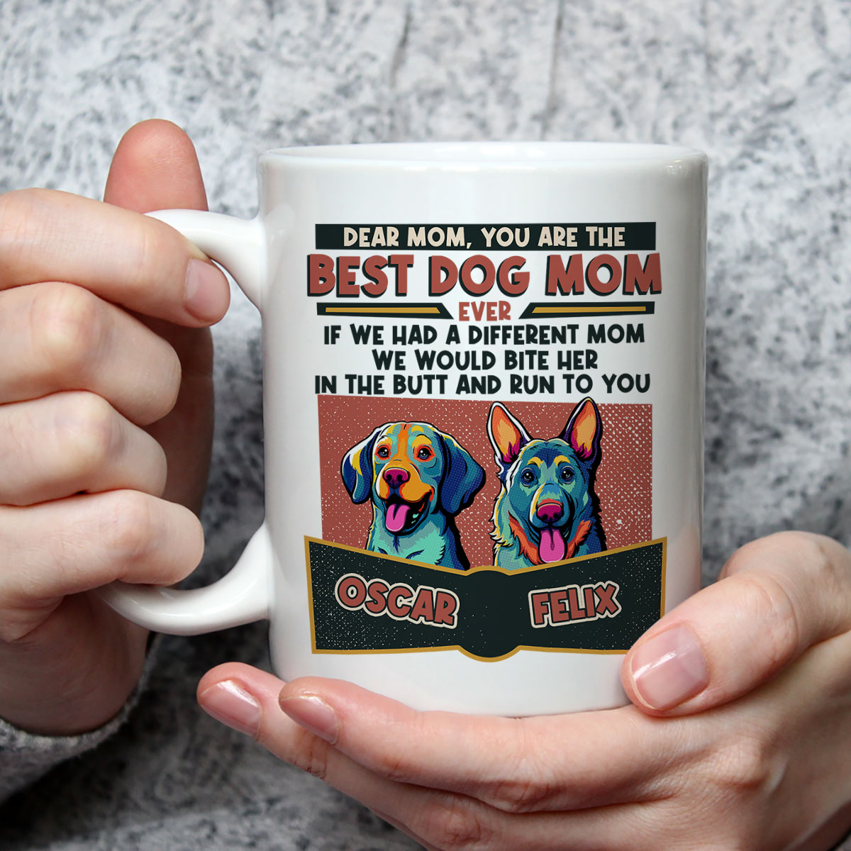 Best Dog Ever PopArt Personalized Custom Coffee Mug - Ideal Gift for Pet Lovers